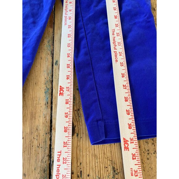 Liz Claiborne Womens Petite Royal Blue Stretch Cropped Pants Size 8P cotton - Picture 7 of 8